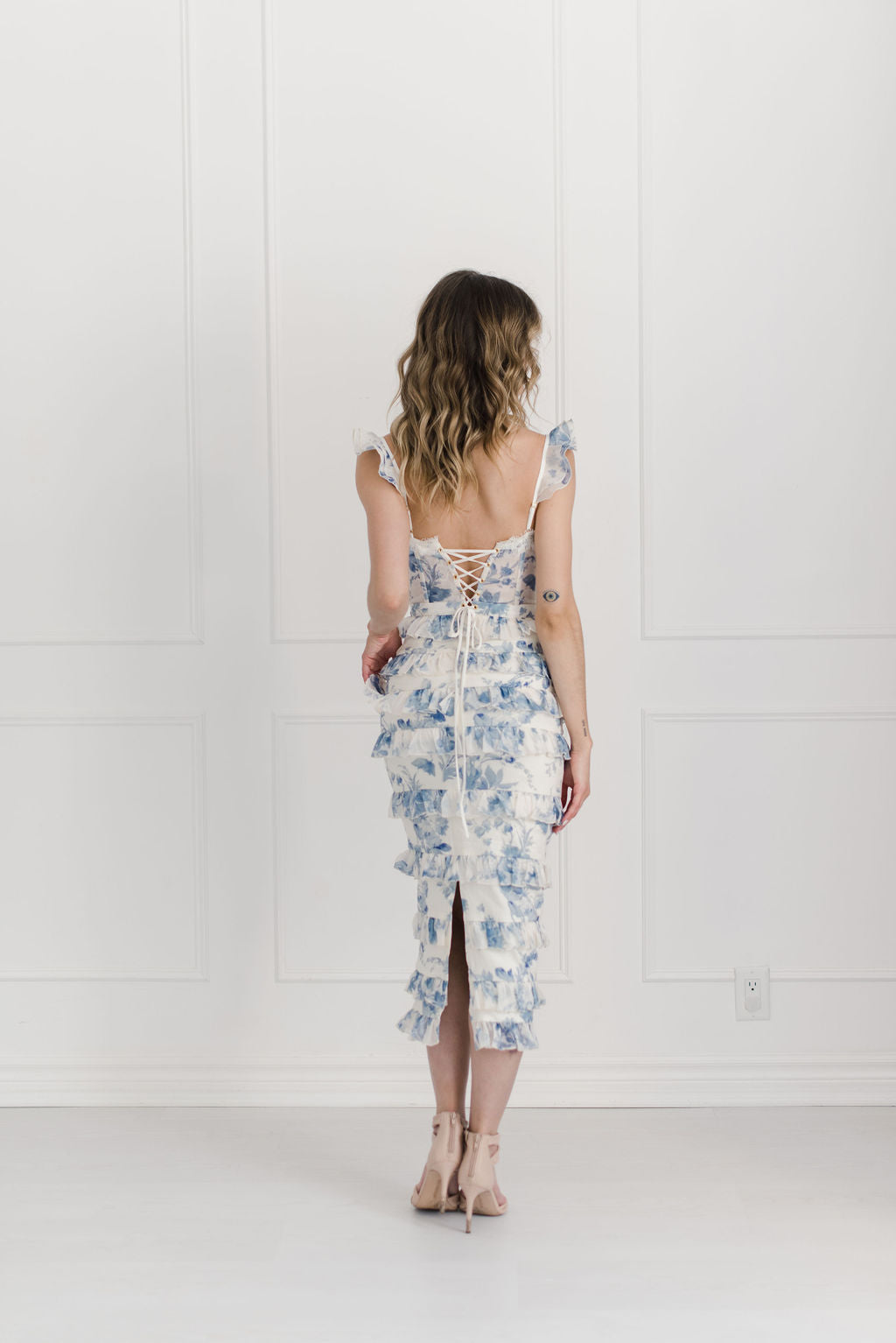The Lisianthus Dress in Provencal Blue Floral