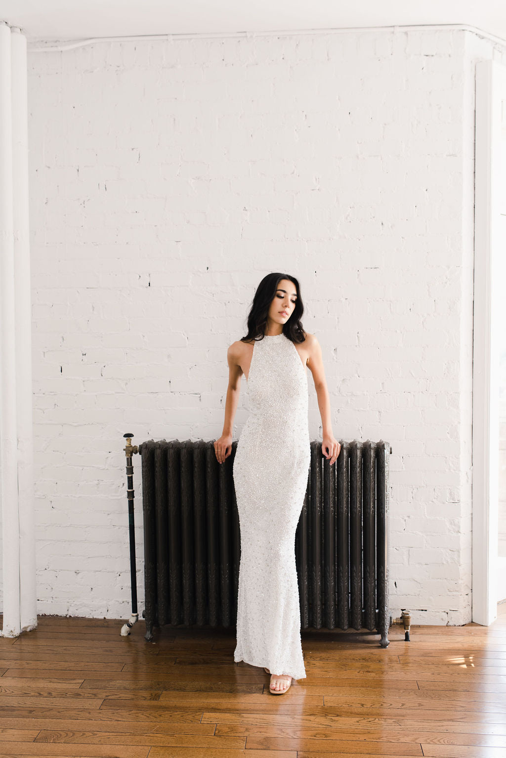 White Sequin Gown - White Backless Gown - Sequin Maxi Dress - Lulus